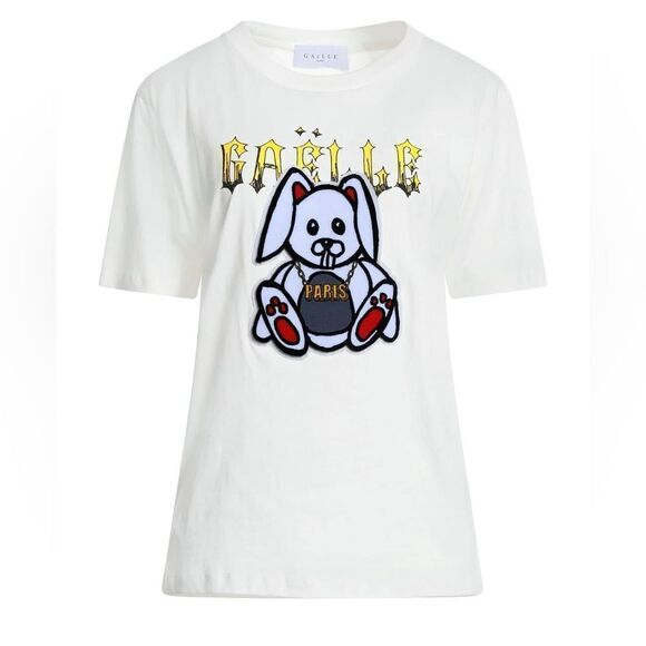 Gaelle Paris T-Shirt Woman White Bianco - Picture 1 of 11